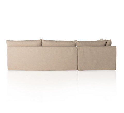 Grant Slipcover 3Pc Sectional 114"- Antwerp Taupe