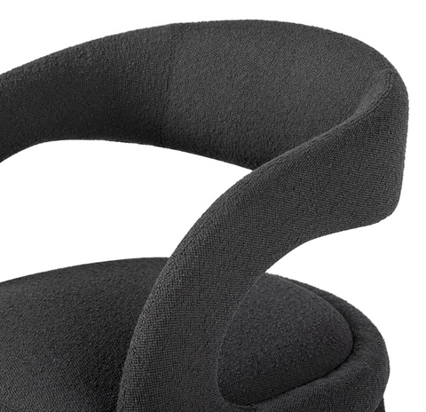 Hawkins Dining Chair- Fiqa Boucle Charcoal