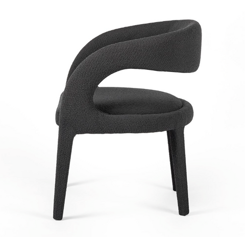 Hawkins Dining Chair- Fiqa Boucle Charcoal