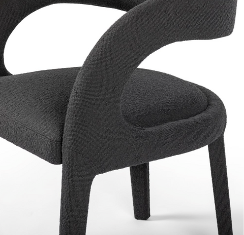 Hawkins Dining Chair- Fiqa Boucle Charcoal