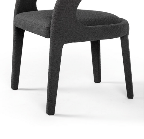 Hawkins Dining Chair- Fiqa Boucle Charcoal