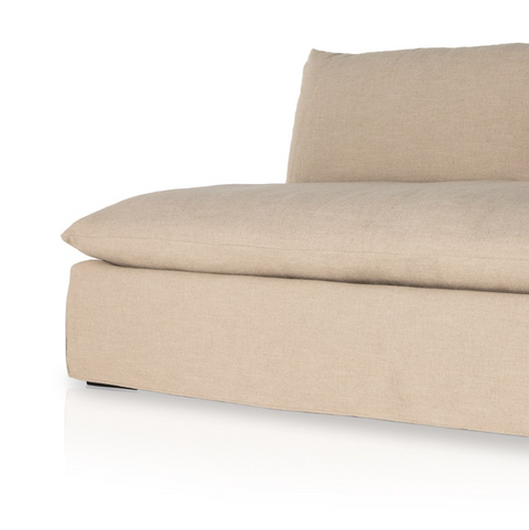 Grant Slipcover Armless Sofa 74" - Antwerp Taupe