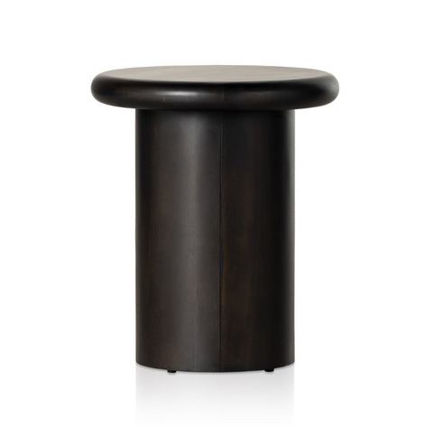 Zach End Table-Charcoal Parawood Solid