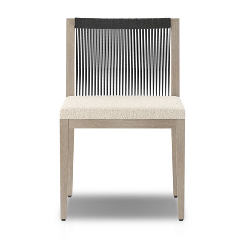 Sherwood Outdoor Dining Chair-Grey/Fiqa Boucle Cream