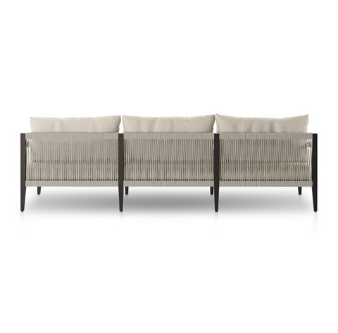 Sherwood Outdoor Sofa-93"-Bronze/Fiqa Boucle Cream