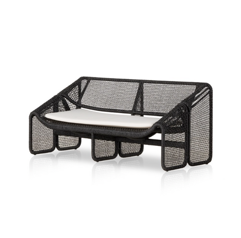 Selma Outdoor Sofa - Faux Black Hyacinth