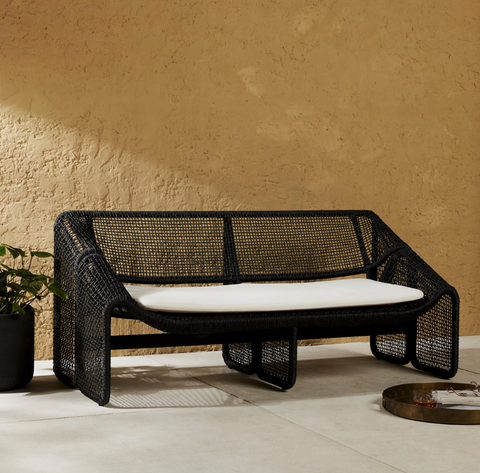 Selma Outdoor Sofa - Faux Black Hyacinth