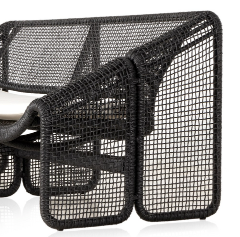 Selma Outdoor Sofa - Faux Black Hyacinth