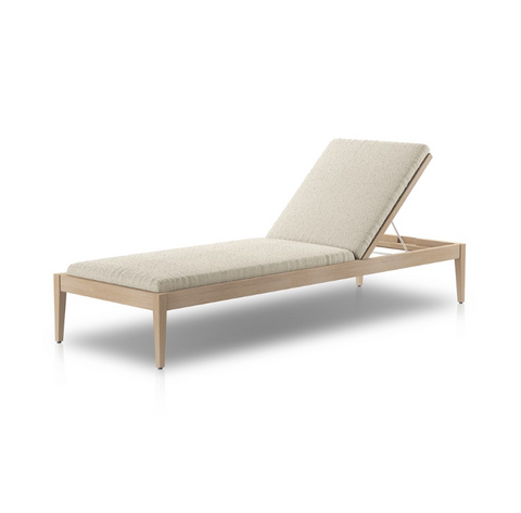 Sherwood Outdoor Chaise-Brown/Fiqa Boucle Cream