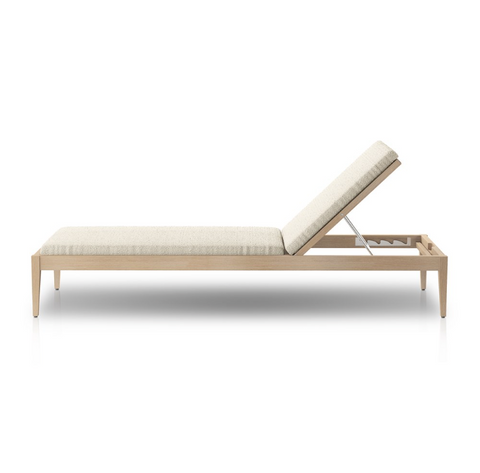 Sherwood Outdoor Chaise-Brown/Fiqa Boucle Cream