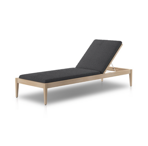 Sherwood Outdoor Chaise - Brown/Fiqa Boucle Slate