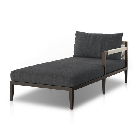 Sherwood RAF Sectional Chaise-Bronze/Fiqa Boucle Slate