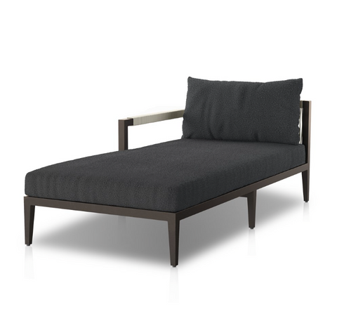 Sherwood LAF Sectional Chaise-Bronze/Fiqa Boucle Slate