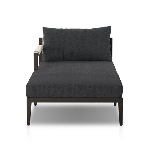 Sherwood LAF Sectional Chaise-Bronze/Fiqa Boucle Slate