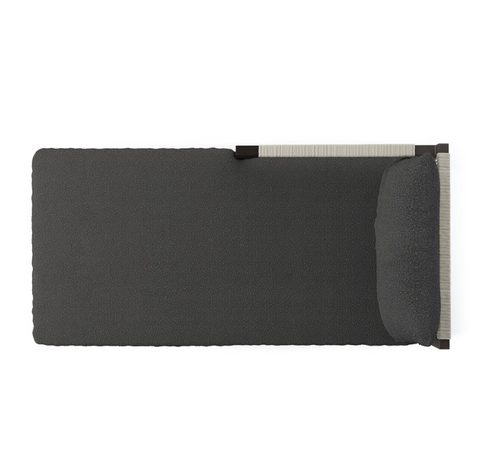 Sherwood LAF Sectional Chaise-Bronze/Fiqa Boucle Slate