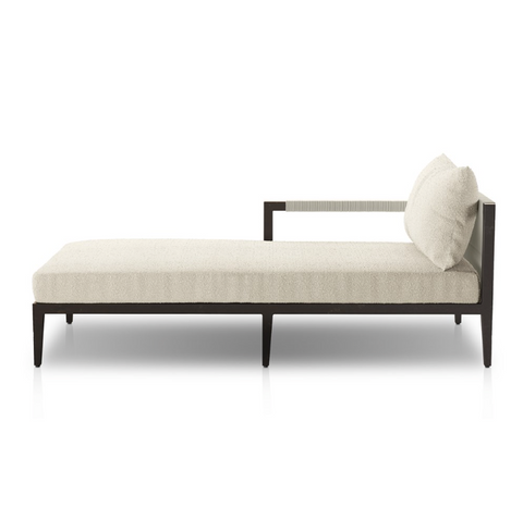Sherwood LAF Sectional Chaise-Bronze/Fiqa Boucle Cream