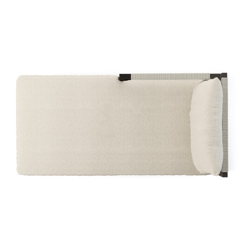 Sherwood LAF Sectional Chaise-Bronze/Fiqa Boucle Cream