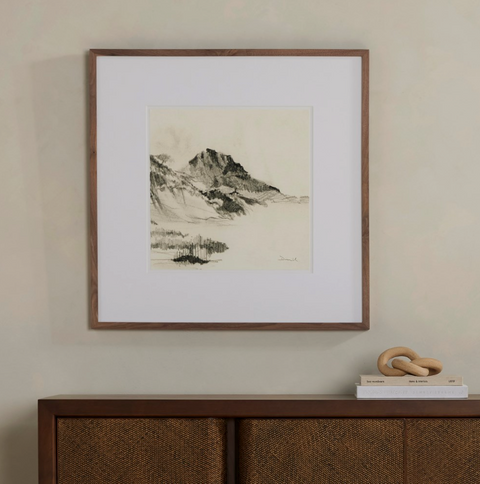 Land Sketch 2 by Dan Hobday - Rustic Walnut