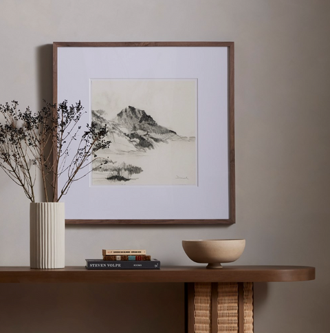 Land Sketch 2 by Dan Hobday - Rustic Walnut