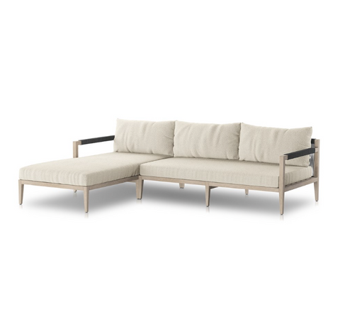 Sherwood 2Pc Sectional LAF Chaise-Grey/Fiqa Boucle Cream