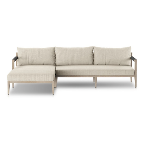 Sherwood 2Pc Sectional LAF Chaise-Grey/Fiqa Boucle Cream