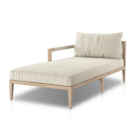 Sherwood LAF Sectional Chaise-Brown/Fiqa Boucle Cream