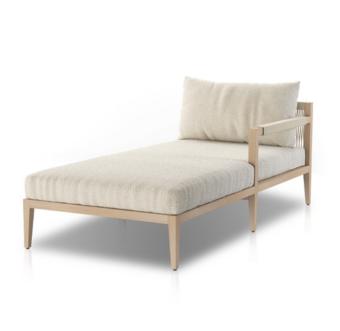Sherwood RAF Sectional Chaise-Brown/Fiqa Boucle Cream