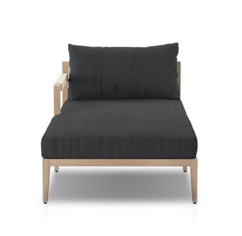 Sherwood LAF Sectional Chaise-Brown/Fiqa Boucle Slate