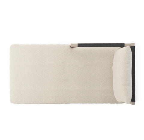 Sherwood LAF Sectional Chaise-Grey/Fiqa Boucle Cream