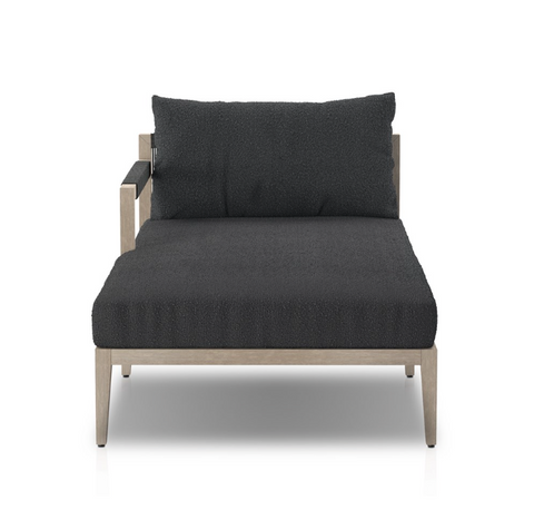 Sherwood LAF Sectional Chaise-Grey/Fiqa Boucle Slate