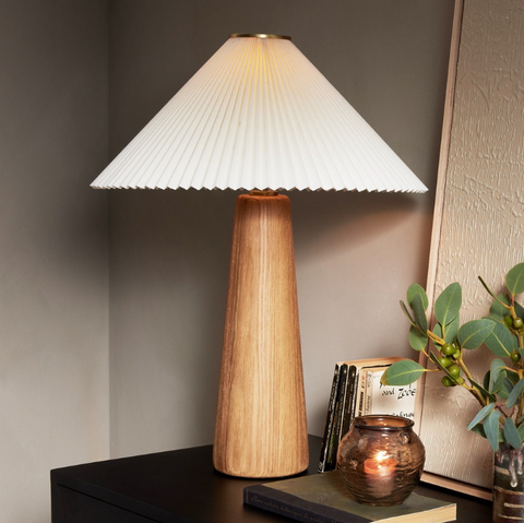 Nora Table Lamp - Light Oak