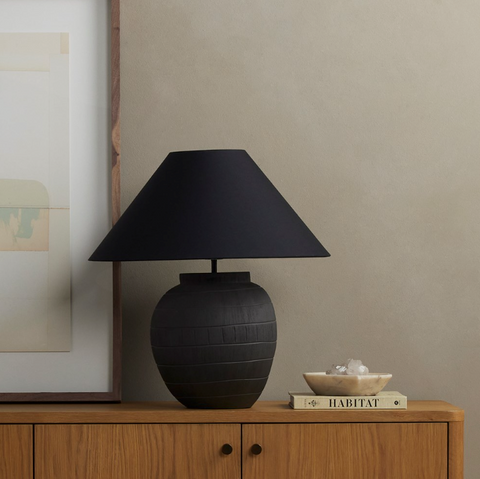 Muji Table Lamp - Textured Matte Black