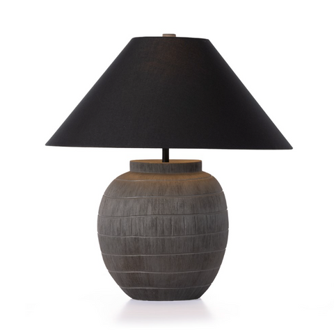 Muji Table Lamp - Textured Matte Black
