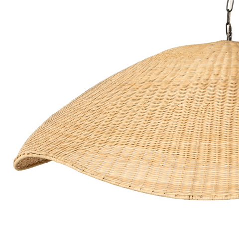 Overscale Woven Rattan Pendant - Natural