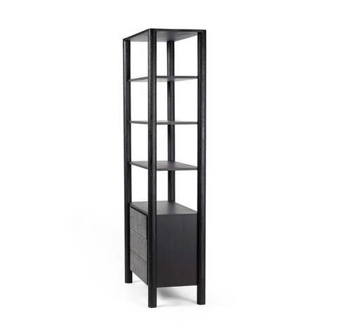 Pollard Bookcase - Brushed Ebony Oak