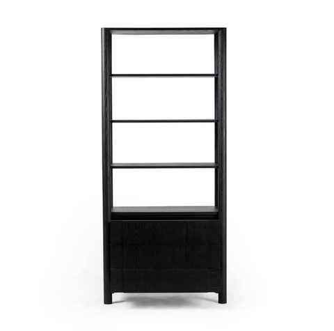 Pollard Bookcase - Brushed Ebony Oak