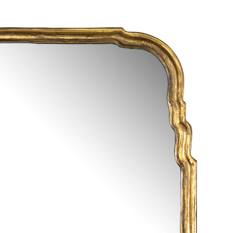 Loire Floor Mirror - Antiqued Gold Leaf