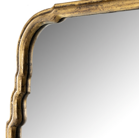 Loire Mirror - Antiqued Gold Leaf