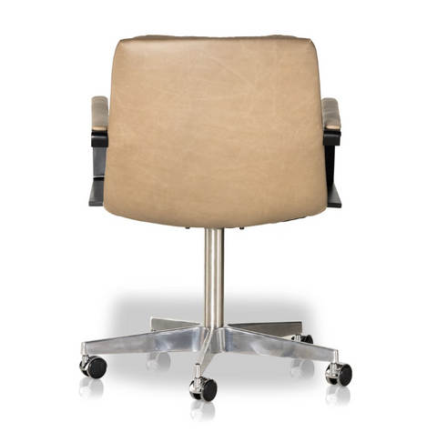 Malibu Arm Desk Chair - Natural Washed Mushroom