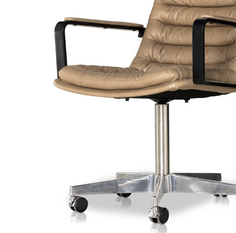 Malibu Arm Desk Chair - Natural Washed Mushroom
