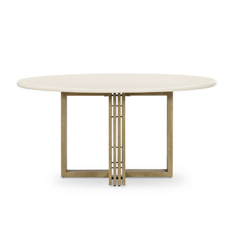 Mia Dining Table - Antique Brass