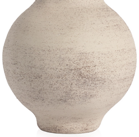 Arid Vase-Round - Distressed Cream