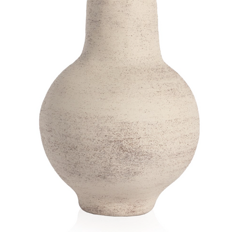 Arid Vase-Round - Distressed Cream