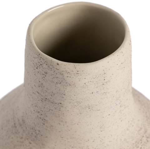 Arid Vase-Round - Distressed Cream