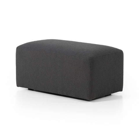 Brylee Rectangular Ottoman - Fiqa Boucle Charcoal