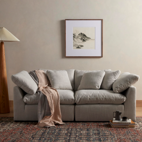 Stevie 2-Pc Sectional Sofa - Gibson Wheat