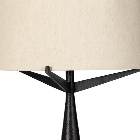 Ziggy Floor Lamp-Hammered Black Aluminum
