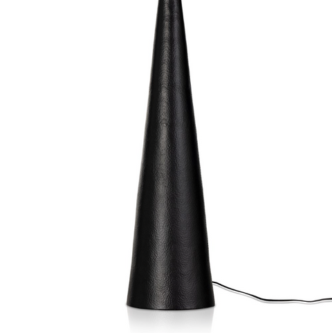 Ziggy Floor Lamp-Hammered Black Aluminum