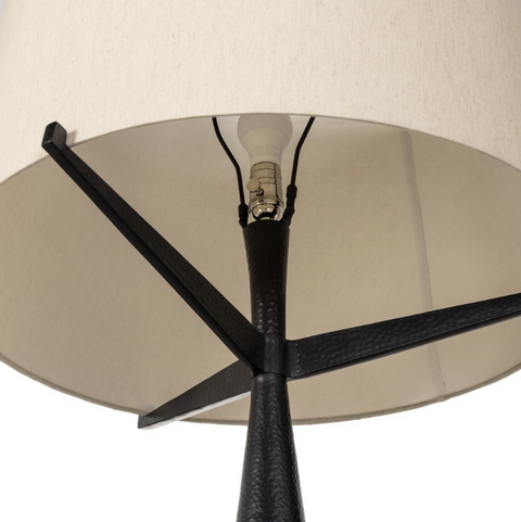 Ziggy Floor Lamp-Hammered Black Aluminum