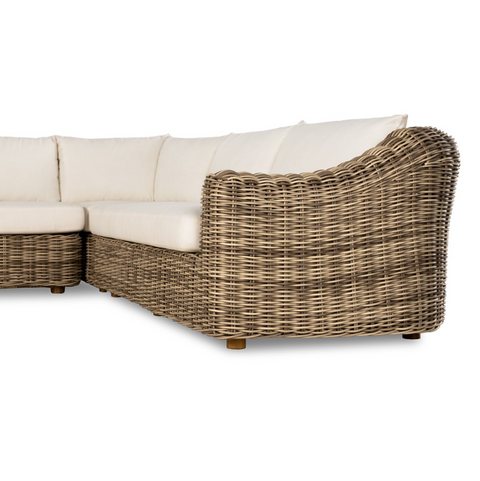 Messina Outdoor 3Pc Sectional- Natural Ivory
